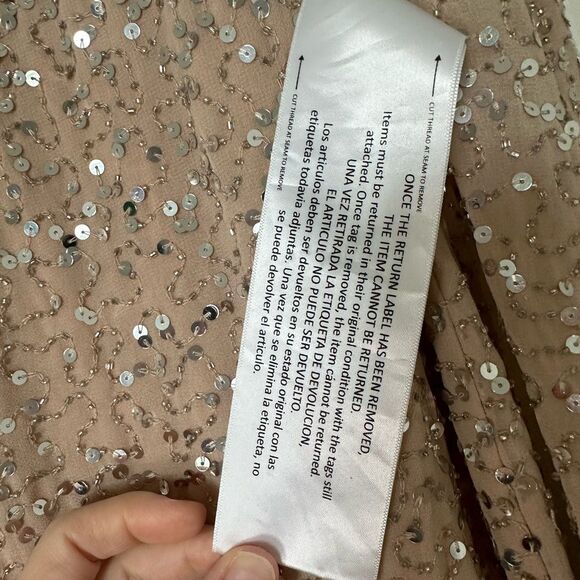 Mac Duggal | 10740 Sequin Gown With Embellished Hemline and Belt Size 2 NEW - Picture 9 of 12